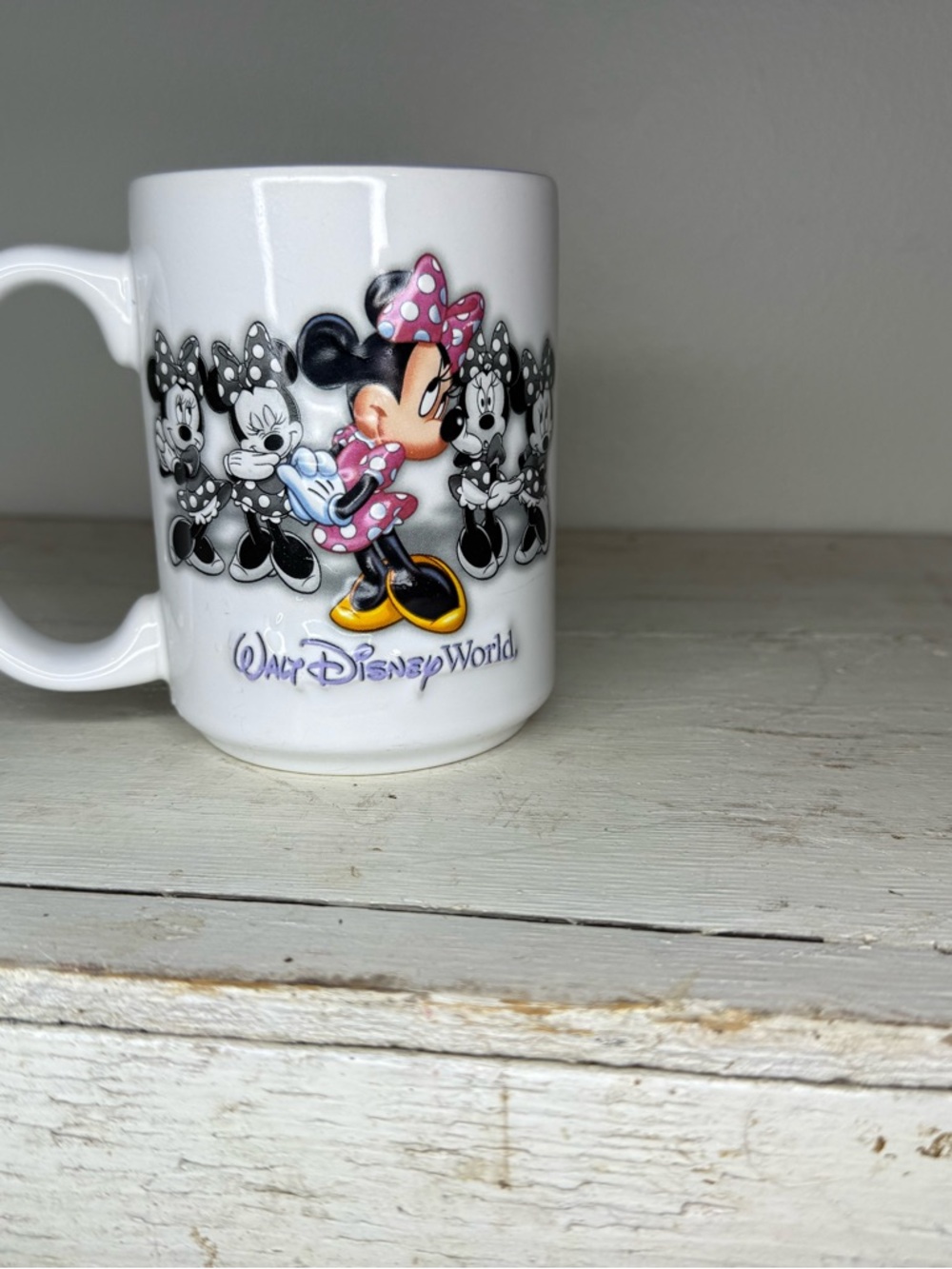 Walt Disney World Parks Minnie Mouse Purple 3D 16 oz Mug Authentic Original